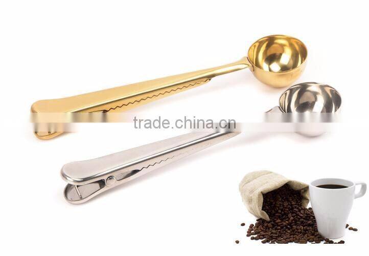 High quality metal coffee bag clips,spoons with logo,coffee/tea long spoons
