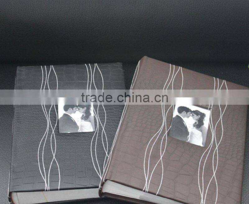 2016 fashion christmas alibaba china supplier black leather albums photo, PU leather photo albums