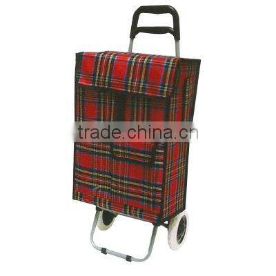 Foldable shopping trolley bag with wheels