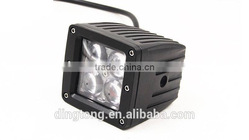 Auto led work light 4d lense ip67 10-30v square jeep off-road working lights