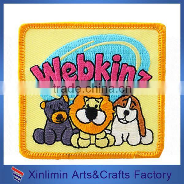 Self-adhesive velcro embroidery patch flower patches for sale