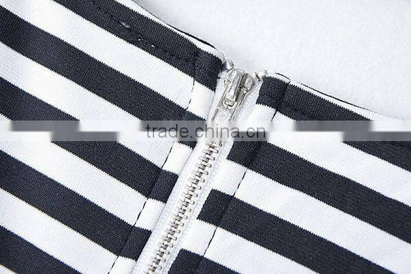 HD-D143 hot design elegant fashion stripped women dress/casual ladies dress