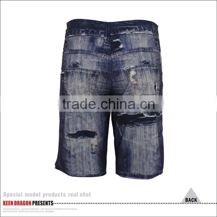 Fake Denim Print Private Lable Board Shorts Manufacturer Tie Dye Board Shorts