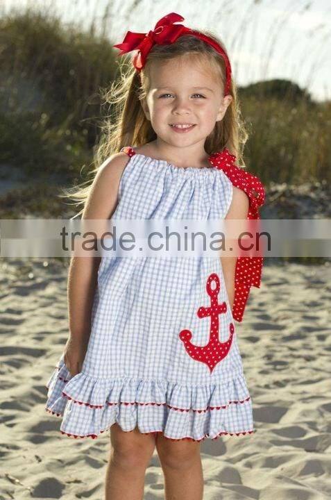 Boutique Summer Kids Clothes Sleeveless Embroidered Dress For Formal Kids Clothes