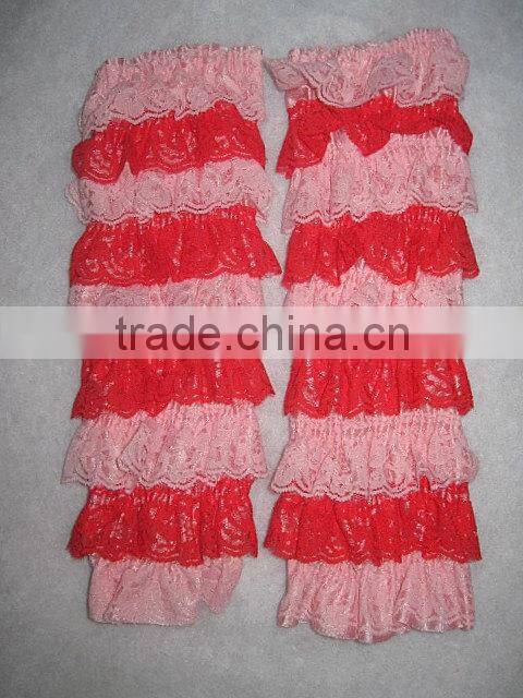 Customize Children Birthday Socks Baby Girl Lace Leg Warmer Ruffle Leggings