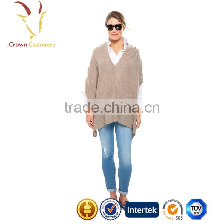 2016 Loose Knit Women Fashion Cashmere Poncho Wrap Pattern Style