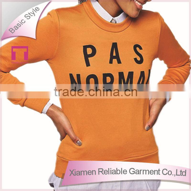 Beautiful girl orange heat press sleeve printing nylon hoodies