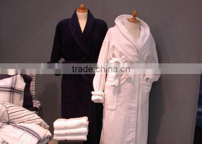 Factory Wholesale Custom Logo Cotton Terry Hotel Bathrobe