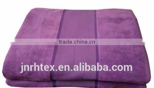 Customize logo 100% thin cotton velour bath towels