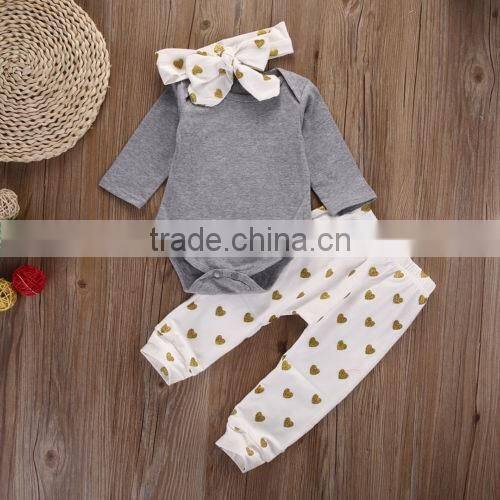 2017 Autumn Baby Boy Clothes Cotton T-shirt+Pants Newborn 2pcs Suit Baby Girl Clothes