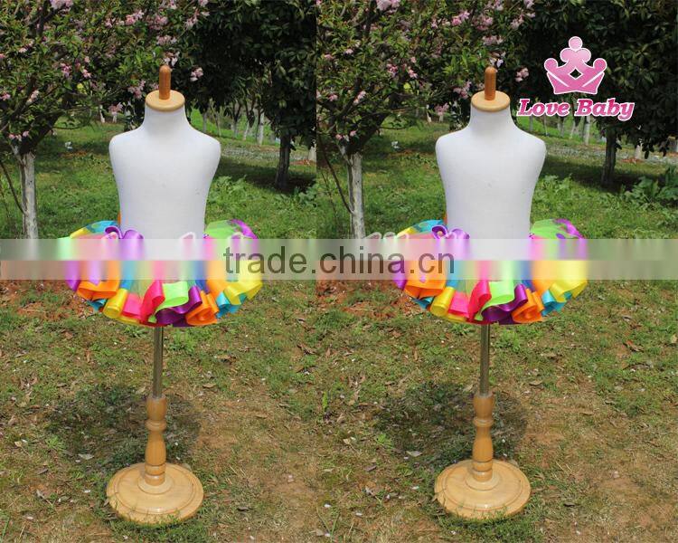 Fashion Baby Girls Ball Gown Mini Skirt Colorful Mesh Splice Tutu Skirt