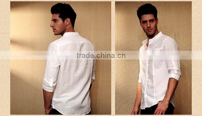 T Shirt Wholesale Man Long Sleeve China Custom Printing With Linen&Cotton