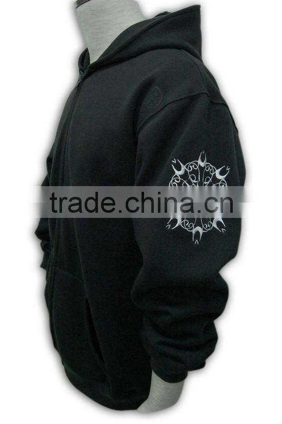 Hot sell good quality wholesale unique design black bulk zip baggy hoodies