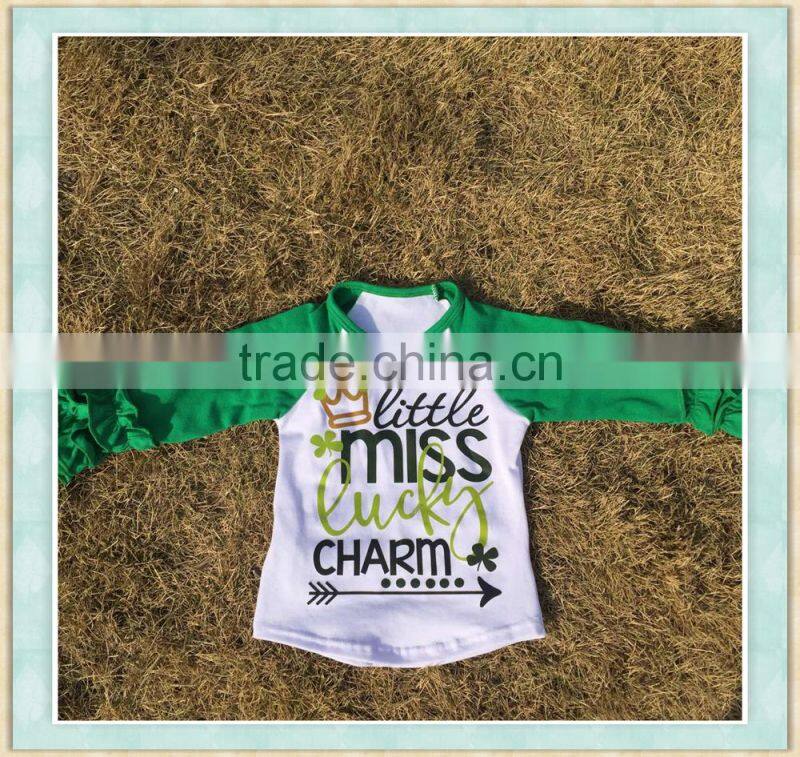 Manufacturers wholesale children clovers blue and white T-shirt