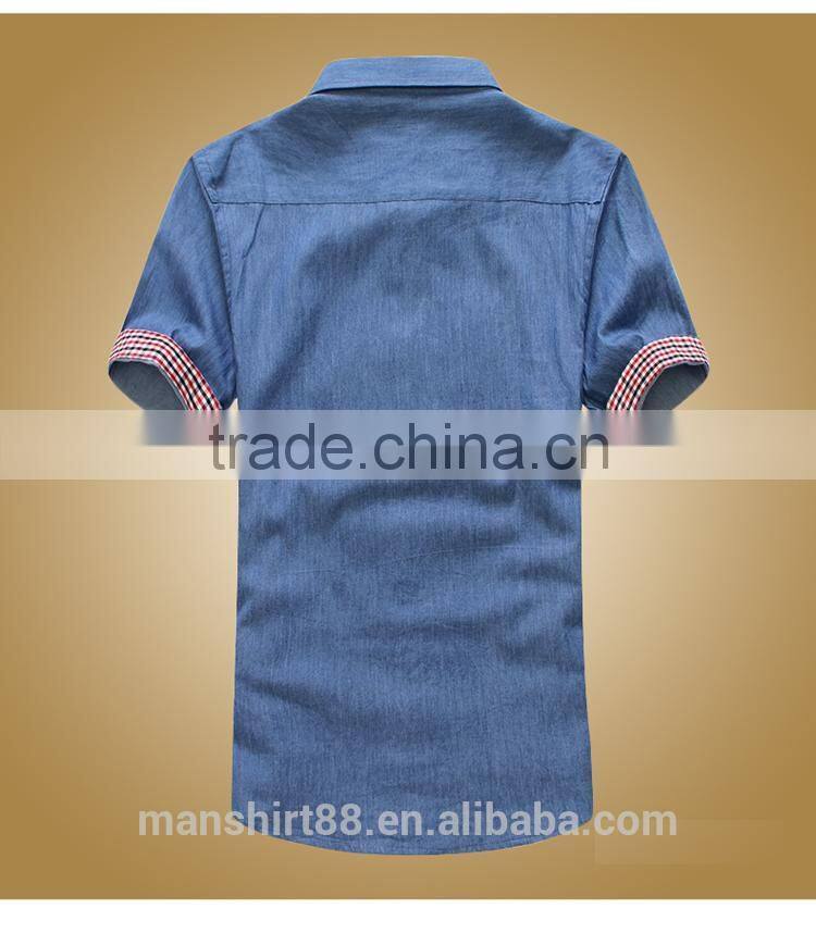 2017 fashion denim jeans boy's casual shirt