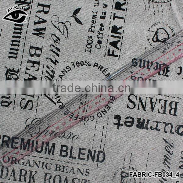 Vintage canvas textile cotton Letter Printed Canvas Fabric Linen&Cotton Fabric Household DIY Patchwork Textile cloth