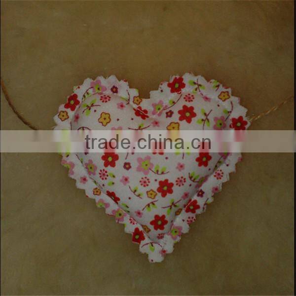 Fabric Heart Bunting, Shabby Chic Love Heart Bunting, Red Ditsy Bunting