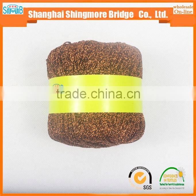 alibaba china textile yarn supplier hot wholesale oeko-tex standard metallic knitting yarn for crochet