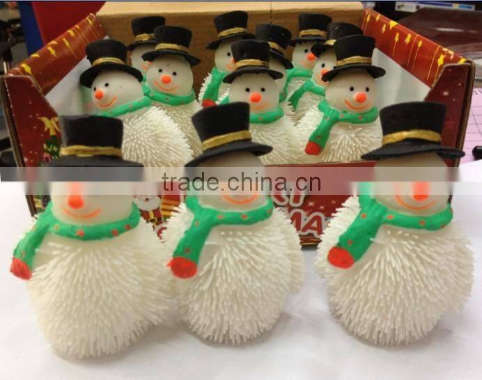 5.5cm 7cm TPU Flashing frog monster squishy puffer frog toy TPR puffer ball