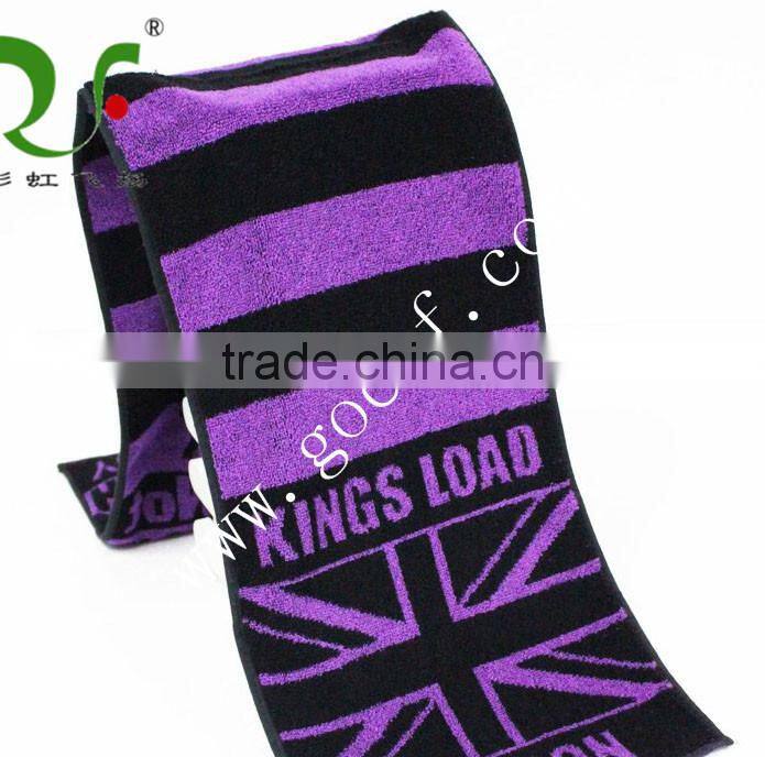 100% cotton yarn dyed jacquard fitness towel