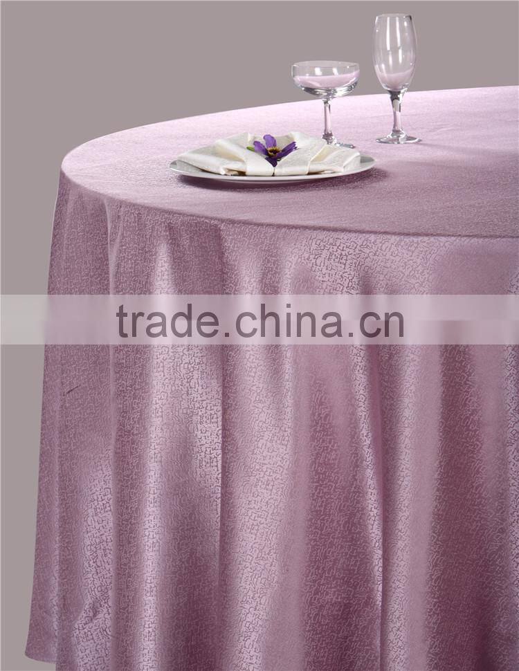Popular Polyester Damask Jacquard Banquet Round Table Cloth