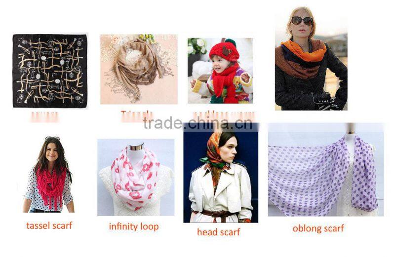 Manufacture Wholesale Fashion Cheap Circle Thick polyester tiger stripe scarf