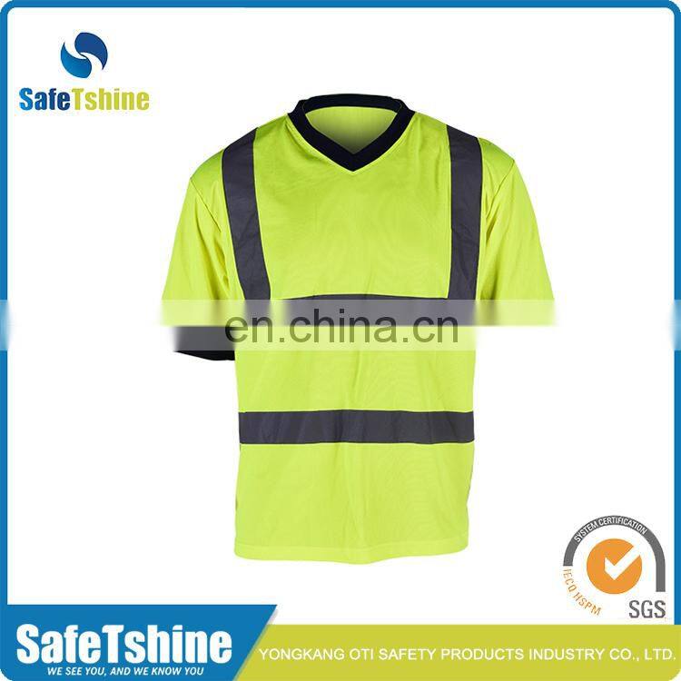 Cheap customized high quality polyester safety plain dry fit sports t-shirt