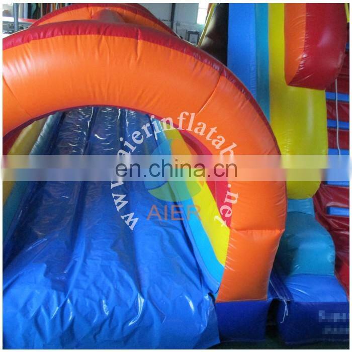 Rainbow inflatable slip and slide