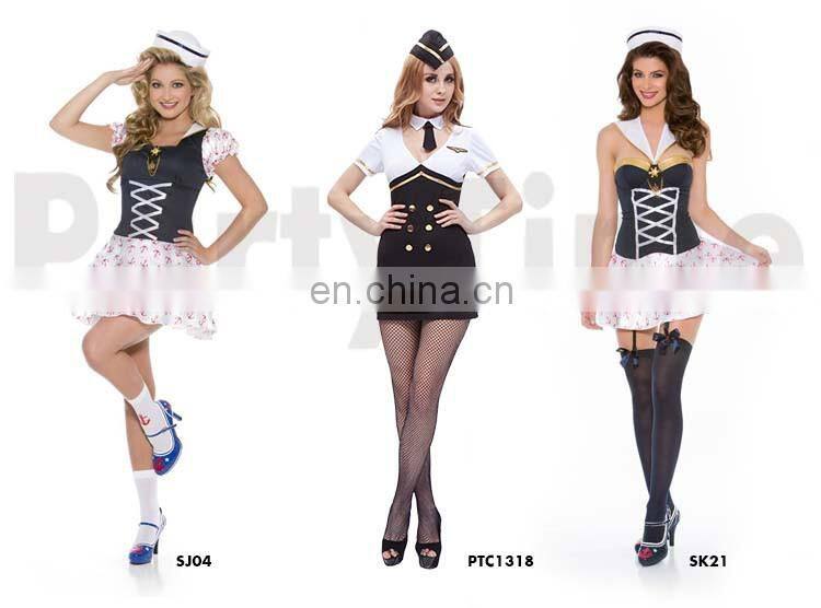 wholesale sexy women dresses cosplay halloween uniform woman sexy navy captain costume