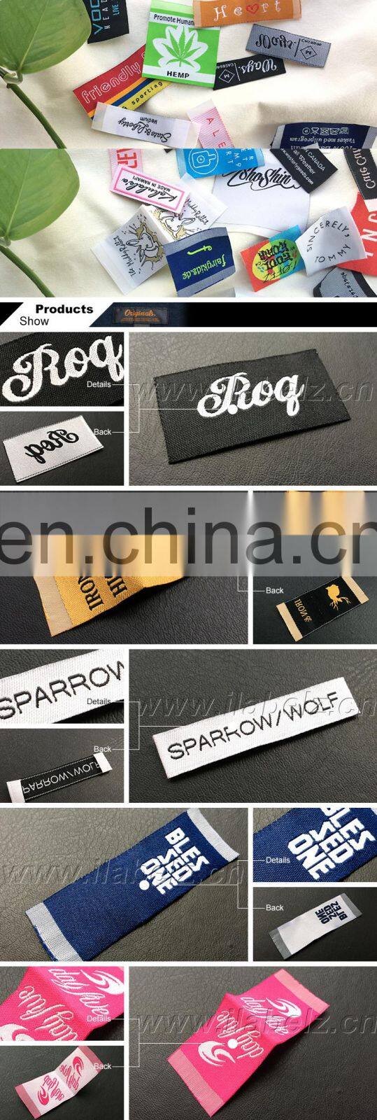 clothing label maker garment labels Silver metallic woven label