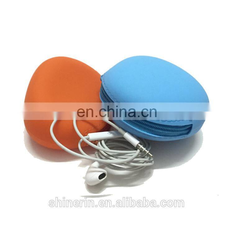 Custom Cake Shape Round Coin Bag Promotional Girls Fashion Silicone Coin Purse Wallets