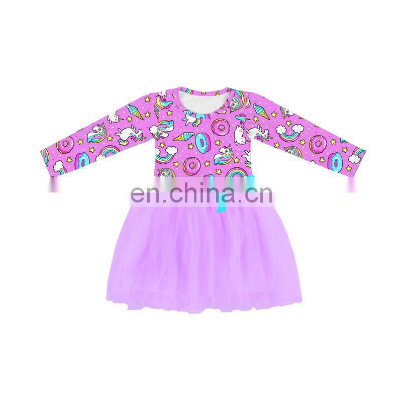 New Arrival Ostrich And Plant Lovely Girls Dress Accessary Baby Girl Clothes For Party Wear