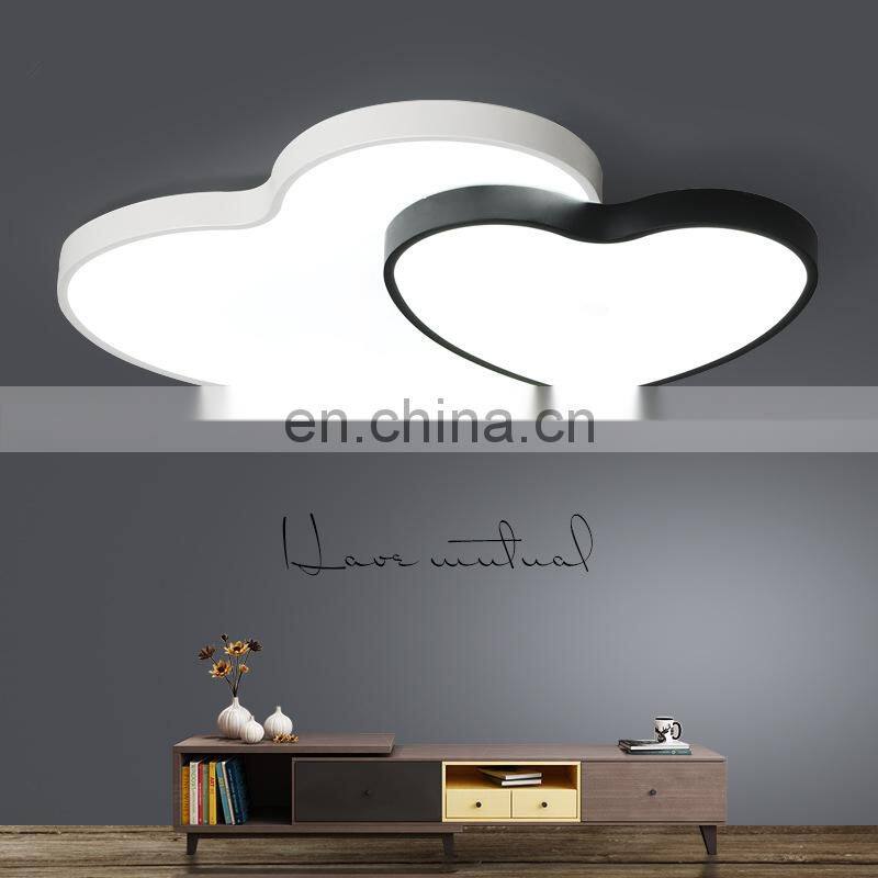 Creative acrylic double heart living room lamp simple personality lamps