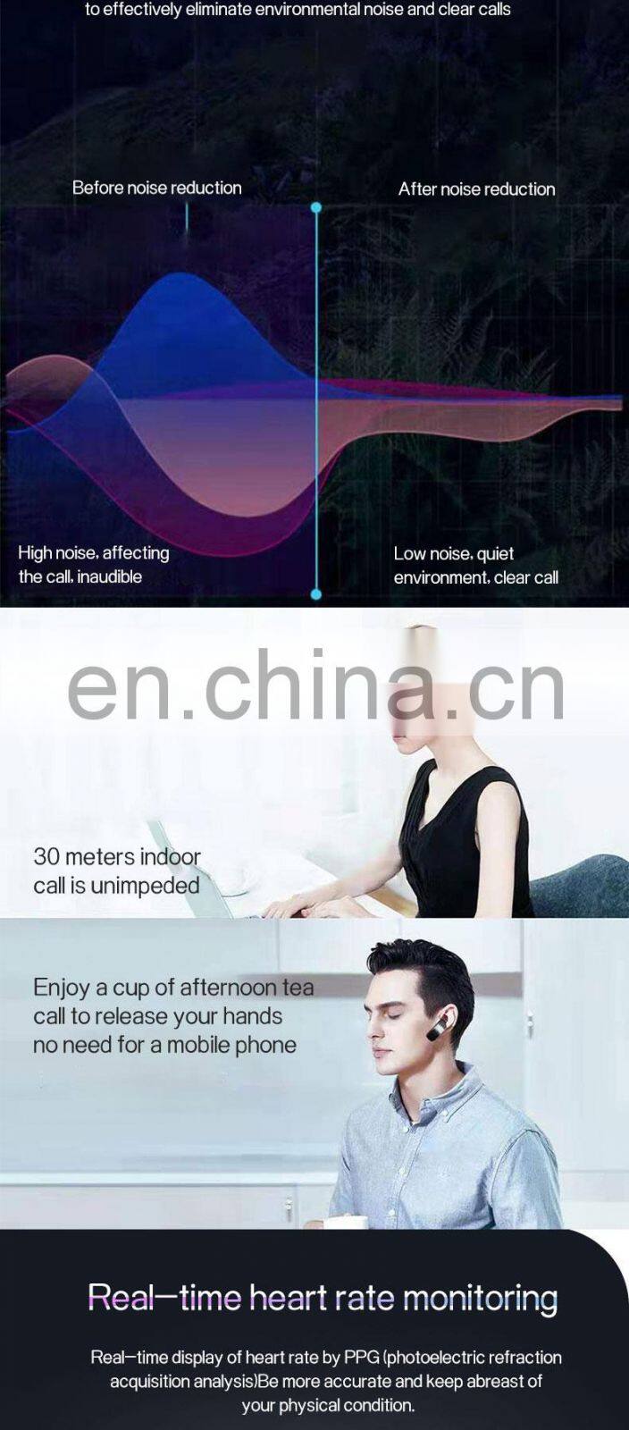 Smart Band Watch With Wireless Headset 2 In 1 Newest 2020 Men'S And Women'S Android Sport Bracelet Custom Smart Watch