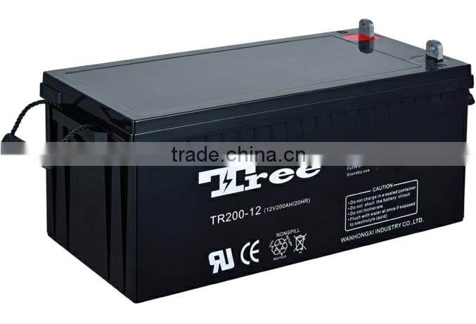 Free Maintenance absorbed glass mat batteries 12v 200ah agm battery manufacturer
