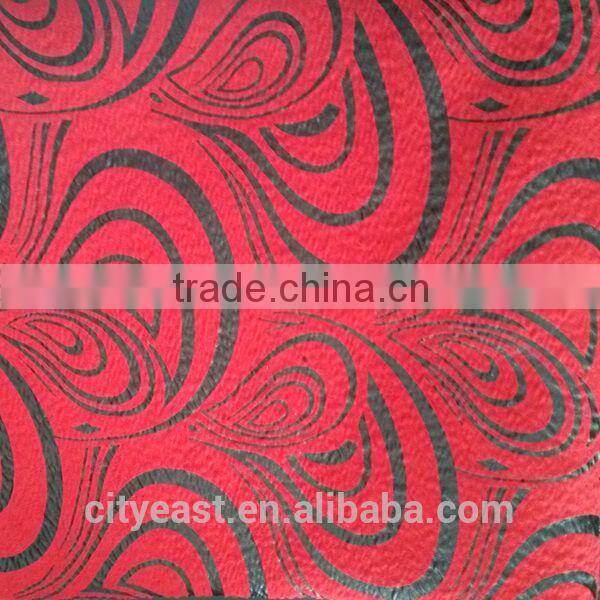 Bronzed Heart Shaped Suede Fabric Bonded With Roma Fabric For Sofa, Home Textile