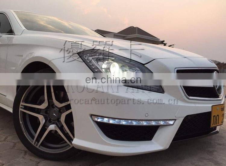 CLS-CLASS W218 Sport to CLS63 A style body kit12~16y PP and Iron bonnet front bumper front grille fender ducts rear diffuser
