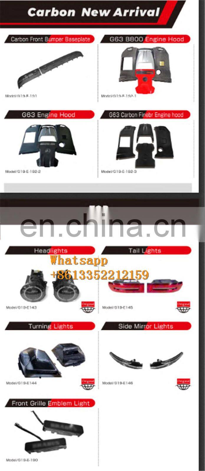 2020y G wagon W464 G63 G500 G350 front bumper fender lights rear bumper new G body kit for cars W463A G63 B900 W464 autoparts