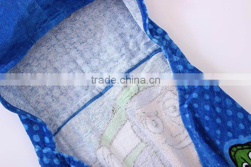 boy customized design/cartoon pattern printing pattern pure cotton infant/baby/kids/children hood towel