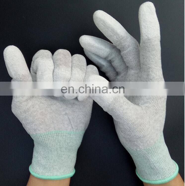 Antistatic ESD TOP Fit Fabric Nylon Gloves Fingertip Coating Glove