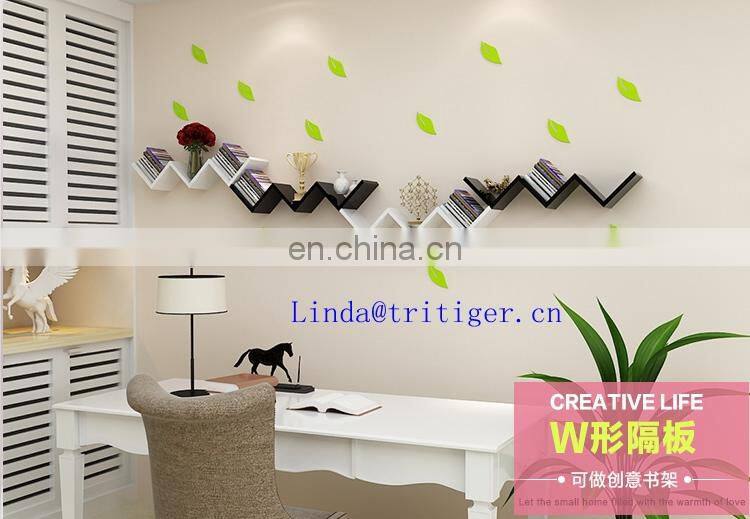 Hot sale wood modern curved wall shelf shelves