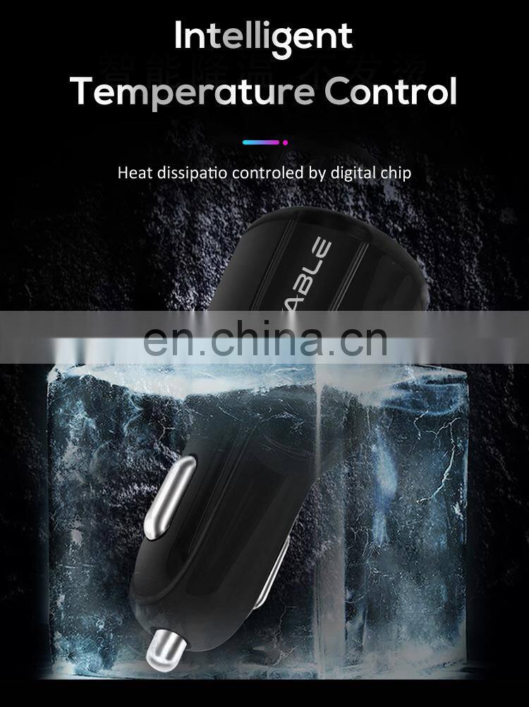 Car Charger 3.0 QC 3.0 Dual USB Quick Charging Adapter Car-Charger Type For Micro USB C Cable Phone Charger