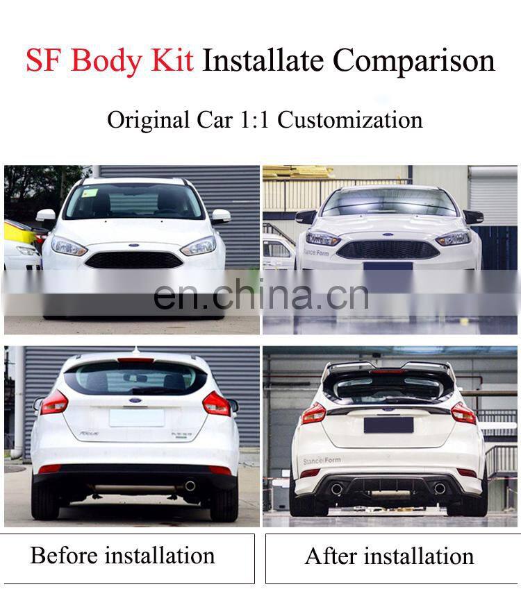 Runde New Arrival Dedicated For 15-17-18 Focus Hatchback Modified SF Sports Body Kit Exhaust Front Bumper Rear Lip