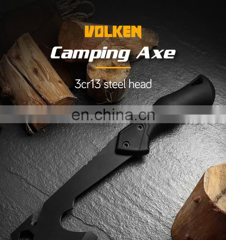 All black innovative multi-functional axe outdoor camping survival tool Axe hammer rubber handle anti-skid