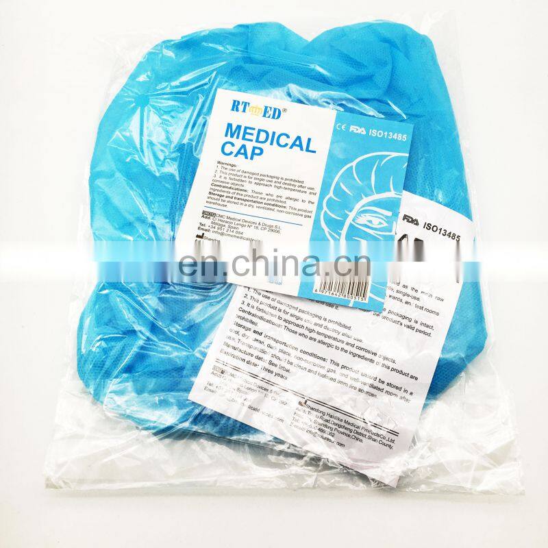 HDK Disposable Medical Cap Bouffant Head Cover protective protective shoes cloth gown coverall safe hospital clinic SS/SMS/PP+PE