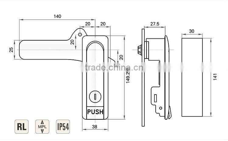 Cheap wholesale panel electric plane lock