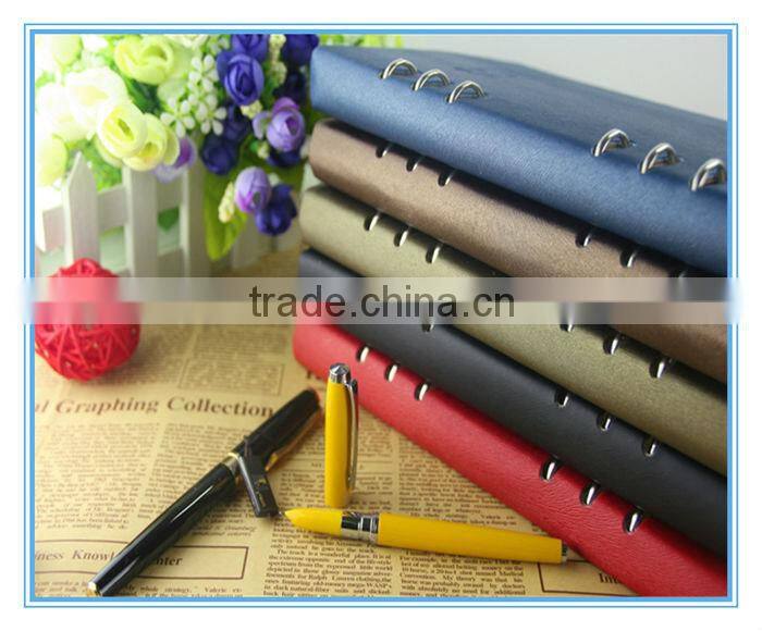 6 rings notebook with leather cover NSHY-1017