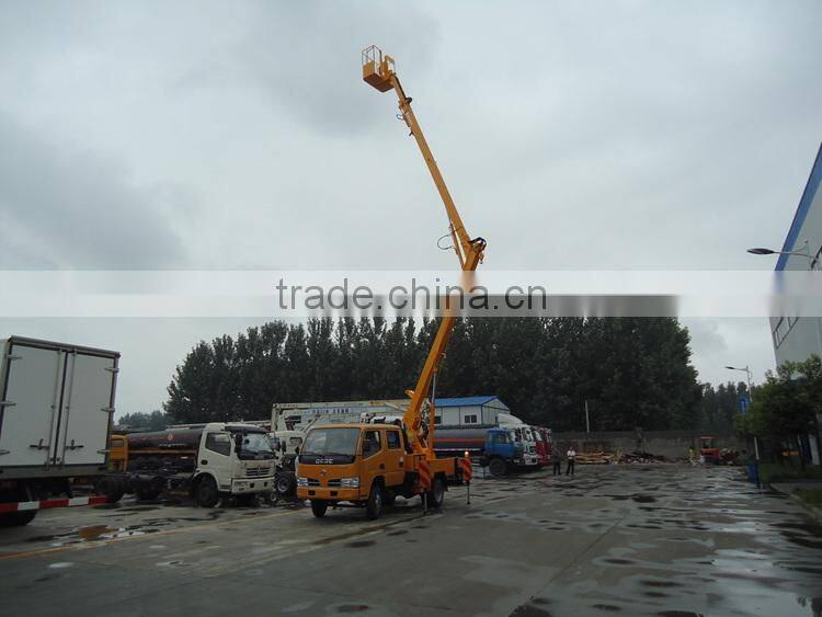 2014 Good Price Dongfeng crew cab 14M truck mounted hydraulic lifting platform