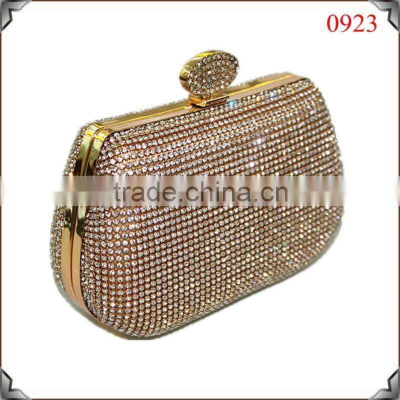 Dongguan factory sell big rhinstone evening handbag 2013 fashion