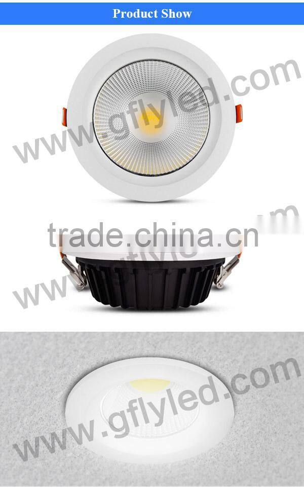 factory supply 30 watt cob downlight led for residential lighting